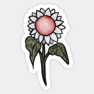 Sunflower Floral Design Sticker